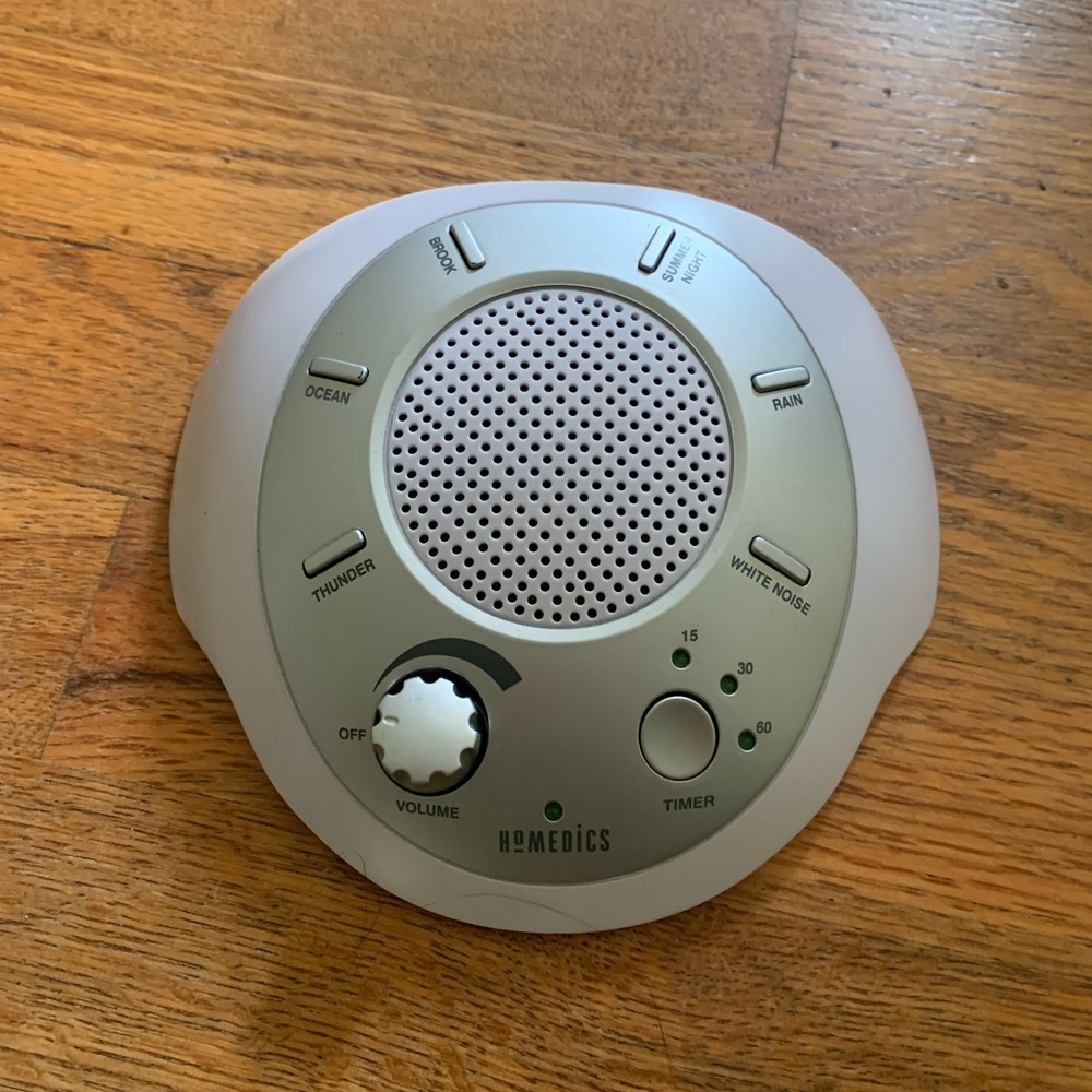 Battery operated silver Homedics Sleep Machine